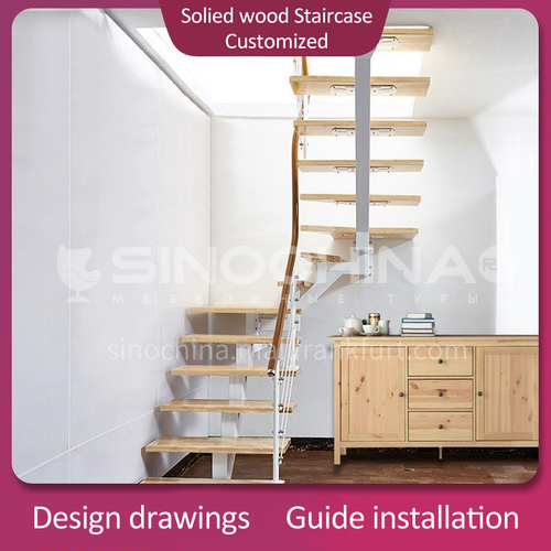 Solid wood pedal staircase RD02-1